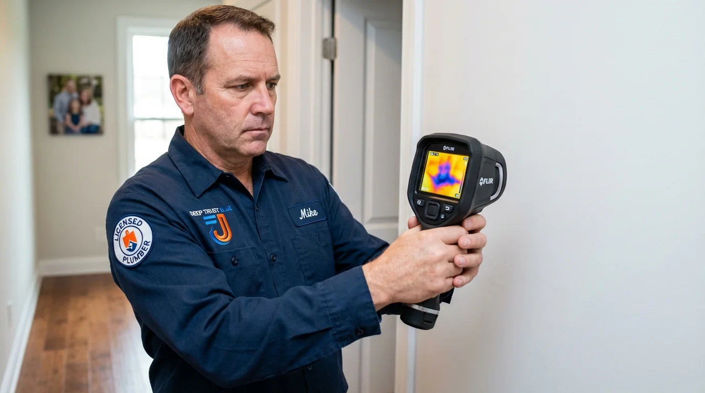 Thermal imaging leak detection by Johns Plumbing LLC in Convent